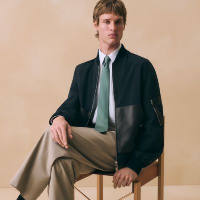 メンズ シルクネクタイ、ボウタイ、ポケットチーフ | Hermès